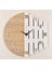 Ahşap Lazer Kesim Roma Rakamlı Duvar Saati 43 cm - Roma Rakamlı Ritim 3