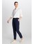 Regular Fit Normal Kesim Normal Bel Düz Paça Yumuşak Dokulu Lacivert Pantolon 2