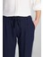 Regular Fit Normal Kesim Normal Bel Düz Paça Yumuşak Dokulu Lacivert Pantolon 5