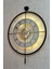 Metal Camlı Duvar Saati (60X80 cm Büyük Boy) Işıklı Gerçek Cam Duvar Saati Modern Tasarım 1