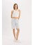 Regular Fit Normal Bel Düz Paça Bermuda Şort W9369AZ25SM 3