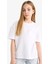 Kız Çocuk Relax Fit Bisiklet Yaka Basic Düz 2'li Kısa Kollu Tişört D9431A825SM 4