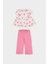 Kız Bebek 2'li Takım Çiçekli Kısa Kollu Bluz Beli Lastikli Pantolon E8441A525SM 1