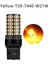 Araba 3014 144SMD Canbus T20 7440 W21W LED Ampuller Dönüş Sinyal Lambaları Park Freni Lambası Geri Vites Lambaları 6000K Sarı (Yurt Dışından) 5