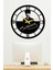Atatürk Portreli Imzalı Siyah Metal Duvar Saati - Ev & Ofis Saati - Hediye Saat 50 x 50 cm 1