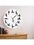 Beyaz Kamasutra Ahşap Duvar Saati 27CM Ahşap 27 Yuvarlak Geometrik 2