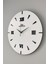 Özel Dekoratif Roma Rakamlı Aynalı Duvar Saati Beyaz & Siyah Sessiz Mekanizma 37X37CM 4