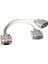 x VGA Erkek / 2 x VGA Dişi 30 cm VGA Çatal Kablo * Platoon PL-7275 1