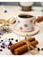 Mavi & Kırmızı Papatya Temalı 24K Altın Süslemeli Seramik Mug 4