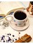 Mavi & Kırmızı Papatya Temalı 24K Altın Süslemeli Seramik Mug 5