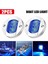 2x DC12V Yuvarlak Deniz Teknesi LED Nezaket Işıkları Kabin Güverte Kıç 6 LED Yan Işaret Işığınavigasyon Işığı Mavi (Yurt Dışından) 2
