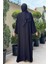 Taş Detaylı Abaya 70007 Siyah 2