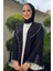 Taş Detaylı Abaya 70007 Siyah 4