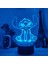 Lilo & Stitch Karikatür 7/16 Renk Yaratıcı 3D Lamba Anime Figürü LED Gece Lambası Dokunmatik Masa Lambası Süsleri Çocuk Oyuncakları Hediyeler (Yurt Dışından) 1