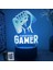 Neon Gamer 3D Lamba LED Gece Lambası Oyun Kurulumu Rgb Çocuk Lambaları Oyuncu Odası Dekorasyonu Yatak Odası Masa Lambası Kişiselleştirilmiş Hediyeler (Yurt Dışından) 1