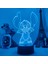 Lilo & Stitch Karikatür 7/16 Renk Yaratıcı 3D Lamba Anime Figürü LED Gece Lambası Dokunmatik Masa Lambası Süsleri Çocuk Oyuncakları Hediyeler (Yurt Dışından) 1