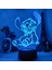 Lilo & Stitch Karikatür 7/16 Renk Yaratıcı 3D Lamba Anime Figürü LED Gece Lambası Dokunmatik Masa Lambası Süsleri Çocuk Oyuncakları Hediyeler (Yurt Dışından) 1