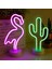 /usb LED Neon Gece Lambası Işareti Flamingo Unicorn Hindistan Cevizi Ağacı Kaktüs Ananas Masa Lambası Çocuk Yatak Odası Noel Sanat Dekoru (Yurt Dışından) 2