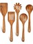 Pişirme Için Ahşap Gereçler, 5 Parça Doğal Tik Ahşap Mutfak Gereçleri Seti Pişirme Için Ahşap Kaşıklar Ahşap Pişirme (Yurt Dışından) 1