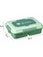 Öğle Yemeği Kutusu 1600ML 5 Bölmeli Bento Kutusu Yetişkinler Için Dahili Yeniden Kullanılabilir Kaşık Çubukları Seyahat Evinin Temelleri (Yeşil) (Yurt Dışından) 2