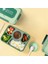 Öğle Yemeği Kutusu 1600ML 5 Bölmeli Bento Kutusu Yetişkinler Için Dahili Yeniden Kullanılabilir Kaşık Çubukları Seyahat Evinin Temelleri (Yeşil) (Yurt Dışından) 5