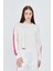 Şeritli Scuba Modal Crop Sweatshirt 2