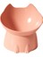 1pc Bıyık Yükseltilmiş Kedi Kasesi, Eğik Kenar ile Önleyici Plastik Yükseltilmiş Evcil Hayvan Besleme Yemeği, Boyun Koruma Kedisi Gıda Color: Pembe (Yurt Dışından) 1