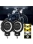 60W 6000LM Yuvarlak LED Melek Gözü Işık Çubuğu 6000K/3000K Beyaz+Sarı Işık Motosiklet Offroad LED Çalışma Işığı Için - 2 Adet (Yurt Dışından) 5