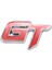 3D Gt Logo Araba Etiket Moda Araba Dekor Etiket Ford Mustang Odak 2 3 Fiesta Ranger Mondeo Mk2 Kırmızı + Gümüş (Yurt Dışından) 2
