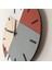 Ahşap Geometrik Desenli Kiremit Duvar Saati 48X48 cm 2