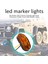 4x Amber LED 2.5 Inç 2 Diyot Işık Oval Gümrükleme Römork Kamyon Yan Işaret Lambası (Yurt Dışından) 4