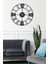 Duvar Saati 50CM Sessiz Mekanizma Siyah Metal Kasa Modern Tasarım - New Roma 50 Siyah Mds-50 2