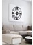 Duvar Saati 50CM Sessiz Mekanizma Siyah Metal Kasa Modern Tasarım - New Roma 50 Siyah Mds-50 3