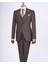 Italyan Stil Ceket Yelek Pantolon Takım Elbise Kahverengi T12827 1