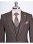 Italyan Stil Ceket Yelek Pantolon Takım Elbise Kahverengi T12827 2