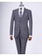 Slim Fit Takım Elbise Gömlek Kemer Kravat Set Antrasit T13596 4
