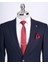 Slim Fit Takım Elbise Gömlek Kemer Kravat Set Lacivert T13511 2
