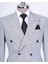 Italyan Stil Slim Fit Erkek Kombin Ceket Pantolon Takım Elbise Gri T13081 2