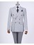 Italyan Stil Slim Fit Erkek Kombin Ceket Pantolon Takım Elbise Gri T13081 3