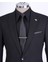 Slim Fit Takım Elbise Gömlek Kemer Kravat Set Siyah T13568 2