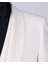Italyan Stil Slim Fit Şal Yaka Ceket Yelek Pantolon Damatlık Set Beyaz T13695 3
