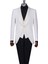 Italyan Stil Slim Fit Şal Yaka Ceket Yelek Pantolon Damatlık Set Beyaz T13695 5