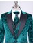 İtalyan kesim slim fit ceket yelek pantolon damatlık set yeşil T12520 3