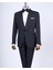 Italyan Kesim Slim Fit Şal Yaka Ceket Pantolon Damatlık Set Siyah T13634 1