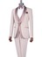 Italyan Stil Slim Fit Şal Yaka Ceket Yelek Pantolon Damatlık Set Bej T13690 1
