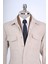 Italyan Stil Slim Fit Spor Tek Ceket Erkek Vizon T13522 2