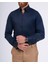 Italyan Stil Slim Fit Dik Yaka Duble Manşet Erkek Gömlek Lacivert T13307 1