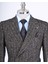 Italyan Stil Slim Fit 8 Drop Balıksırtı Desen Ceket Siyah T13440 2