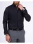 Italyan Stil Slim Fit Dik Yaka Duble Manşet Erkek Gömlek Siyah T11954 1