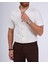 Italyan Stil Slim Fit Örme Dokulu Kısa Kollu Erkek Gömlek Bej T13628 4
